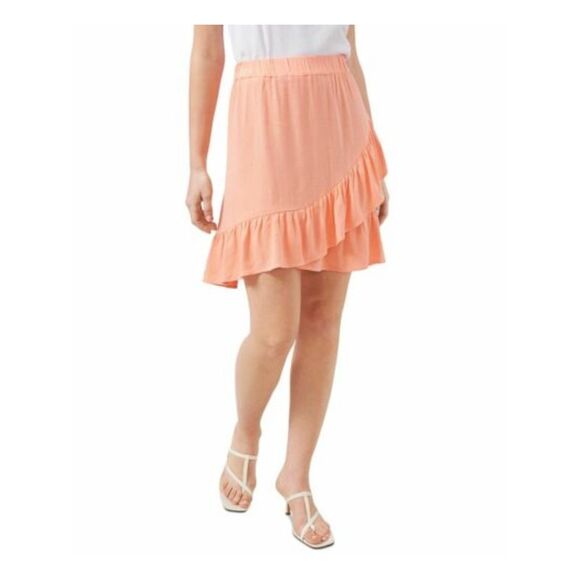 RILEY&RAE Womens Ruffled Above The Knee Faux Wrap Skirt - Picture 1 of 1